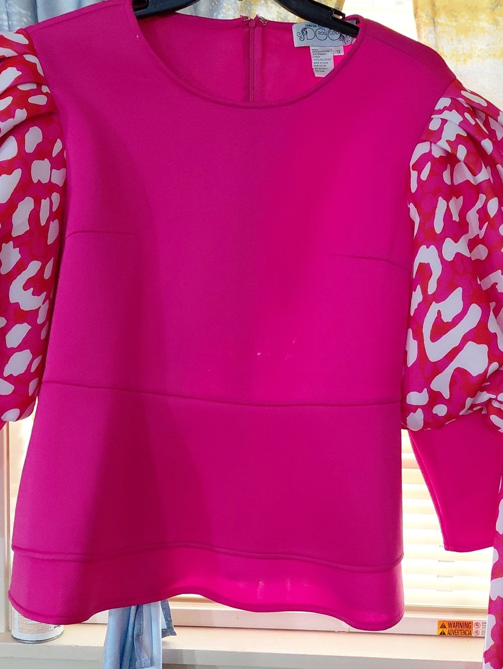 Dirinda Clark Fuchsia Puff-Sleeve Set 1x